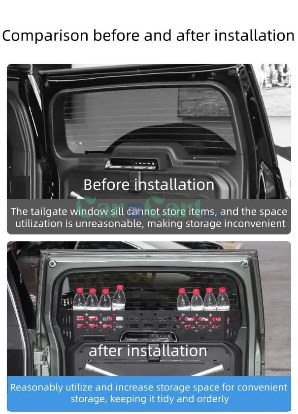 2025 ROX 01 Tailgate storage frame window sill fence