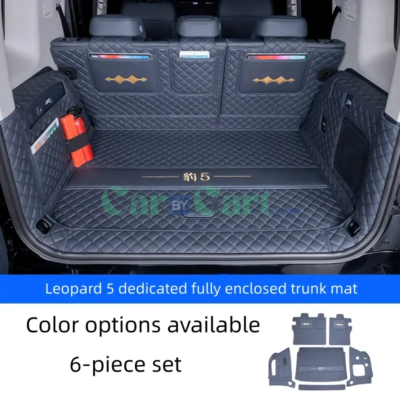 Leopard 5 accessories set inside