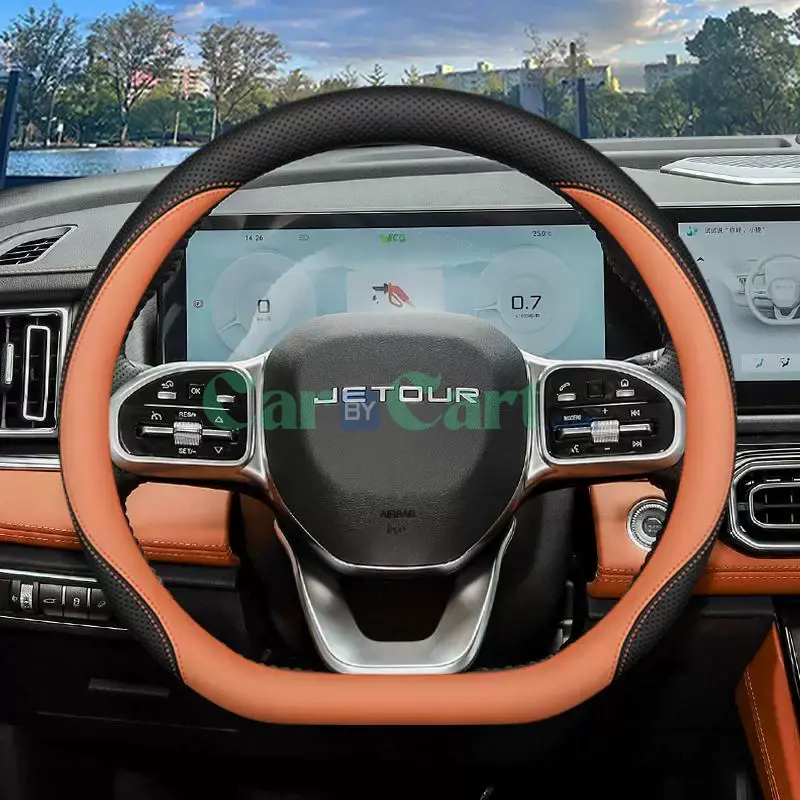 غطاء عجلة قيادة جلد نابا لجيتور X90PLUS 2025